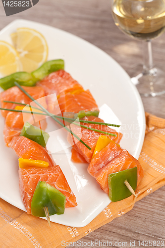 Image of Salmon skewer