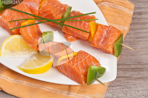Image of Salmon skewer