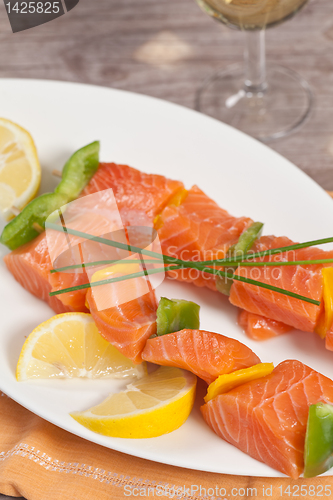 Image of Salmon skewer