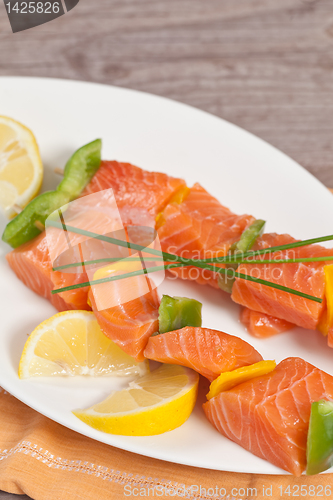 Image of Salmon skewer