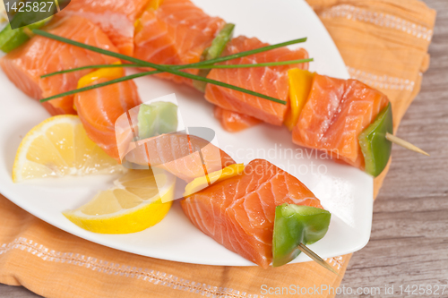 Image of Salmon skewer