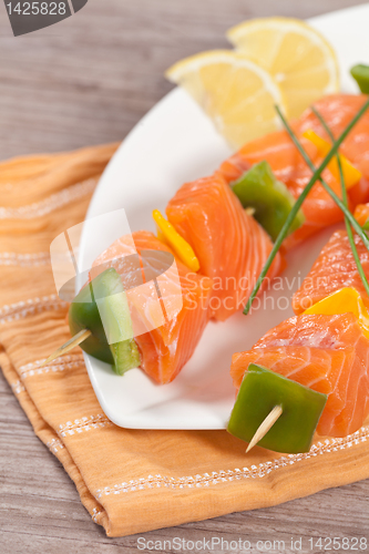 Image of Salmon skewer