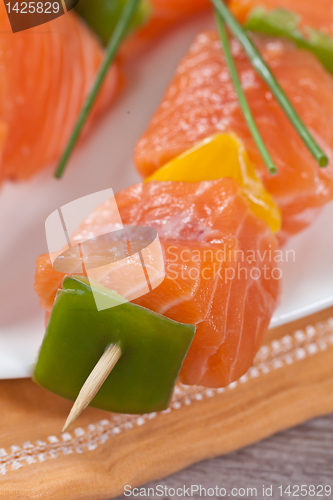 Image of Salmon skewer