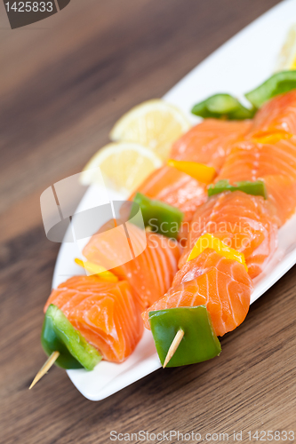 Image of Salmon skewer