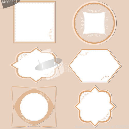 Image of Set of floral and vintage royal frames vector