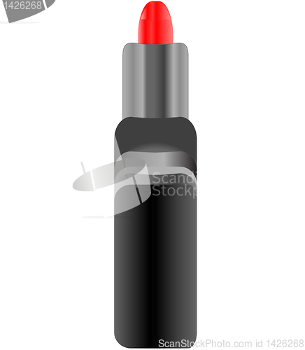 Image of woman red lipstick isolated on white background vector