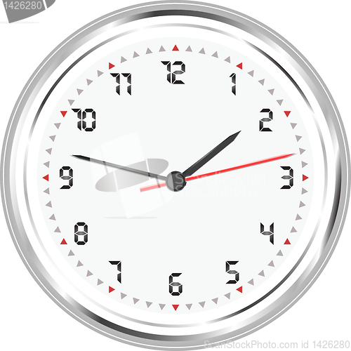 Image of wall clock isolated on white background vector