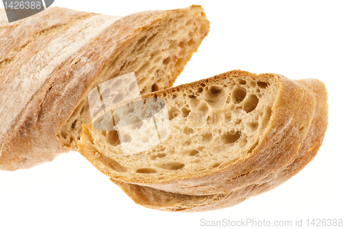 Image of Bread isolated on the white background