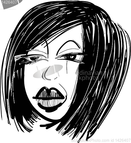 Image of woman sketch portrait