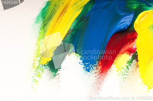 Image of mixing paints. background 