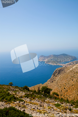 Image of View of Assos village in Kefalonia, Greece