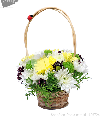 Image of basket with flowers
