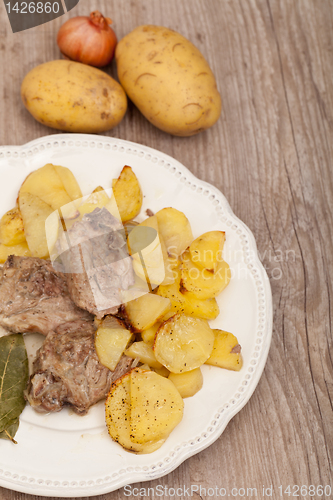 Image of lamb with potatoes