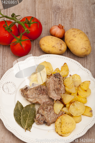 Image of lamb with potatoes