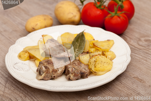 Image of lamb with potatoes