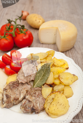 Image of lamb with potatoes