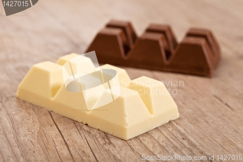Image of White and brown chocolate
