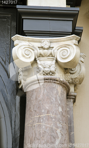 Image of Interesting ancient building column fragment.