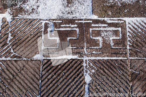 Image of Snow-covered tiles 