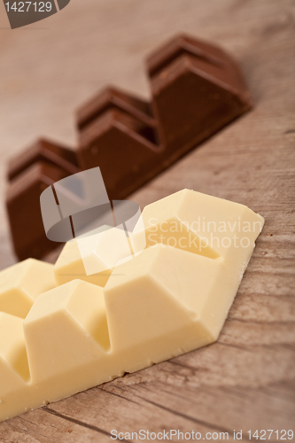 Image of White and brown chocolate