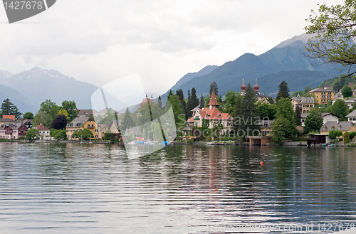 Image of Alpine Summer Lake View. Austria