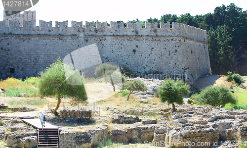 Image of Castle of the Knights at Rhodes island, Greece 