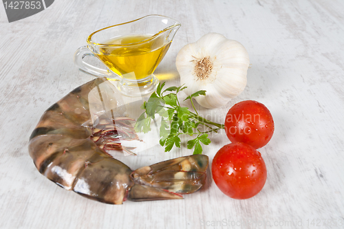 Image of Raw prawns tail