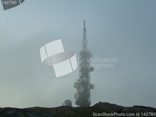 Image of Transmission Tower in fog