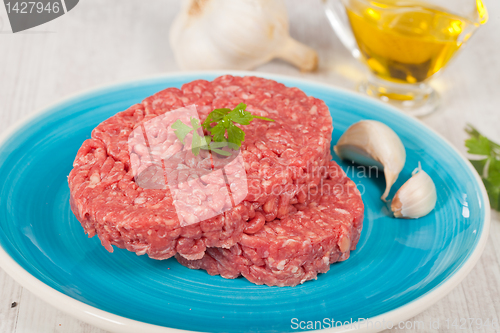 Image of Raw hamburger
