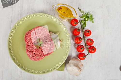 Image of Raw hamburger