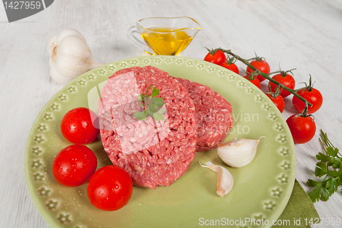 Image of Raw hamburger