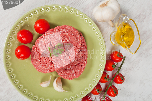 Image of Raw hamburger