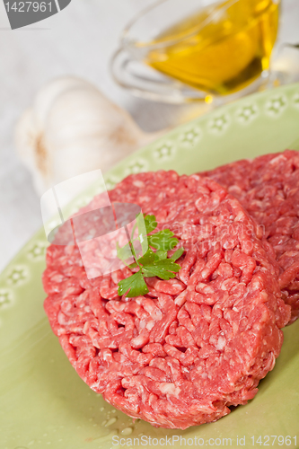 Image of Raw hamburger