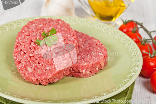 Image of Raw hamburger