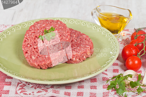 Image of Raw hamburger