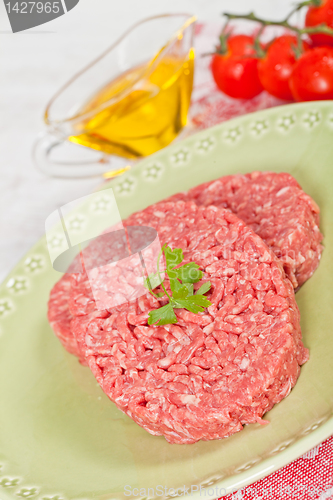 Image of Raw hamburger