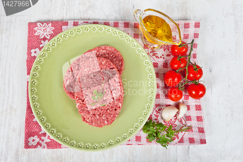 Image of Raw hamburger