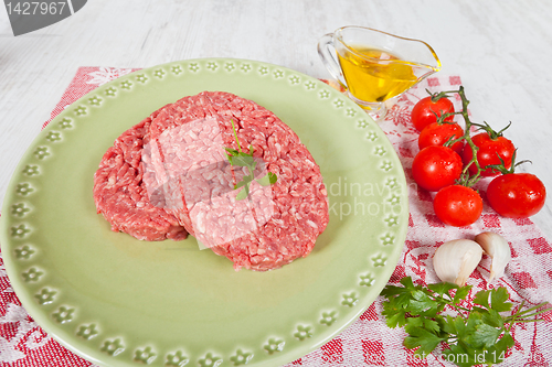 Image of Raw hamburger