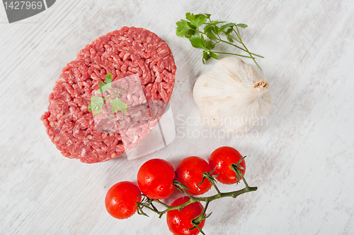 Image of Raw hamburger