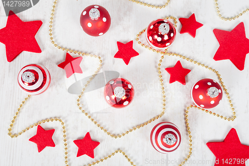 Image of Christmas balls and stars