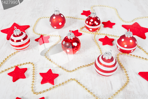 Image of Christmas balls and stars