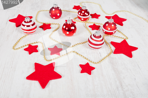 Image of Christmas balls and stars