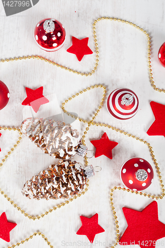 Image of Christmas balls and stars