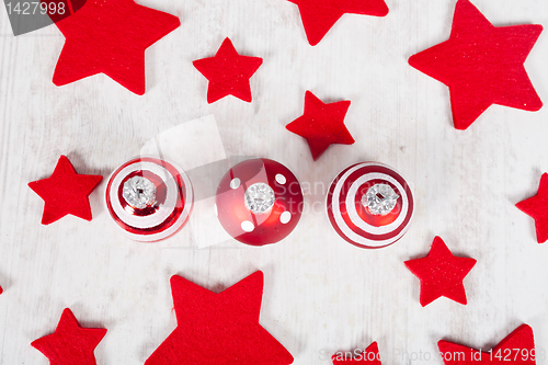 Image of Christmas balls and stars