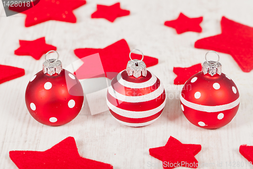 Image of Christmas balls and stars