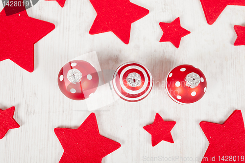 Image of Christmas balls and stars