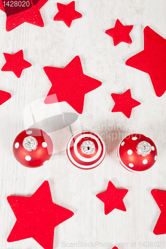 Image of Christmas balls and stars