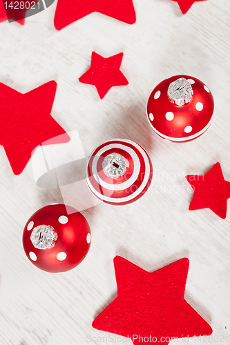 Image of Christmas balls and stars