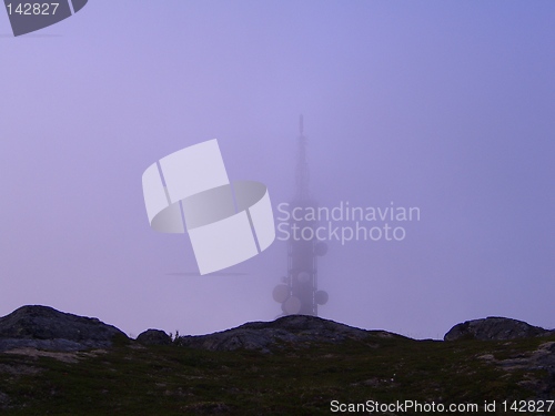 Image of Transmission Tower in fog