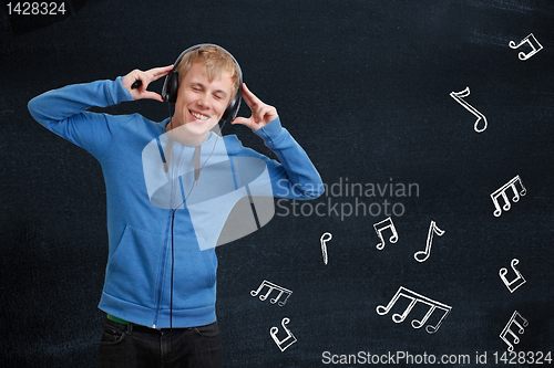 Image of Listening to music